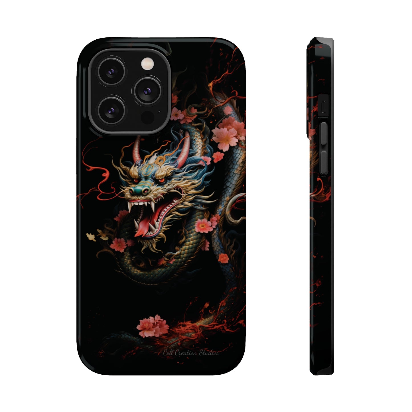 Introducing the "Mystical Japanese Dragon" Cell Phone Case – Unleash the Dragon's Power -MagSafe Tough Cases