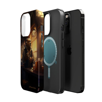 Introducing the "Bar-Hopping Bear" Cell Phone Case – Unleash Your Wild Side -MagSafe Tough Cases