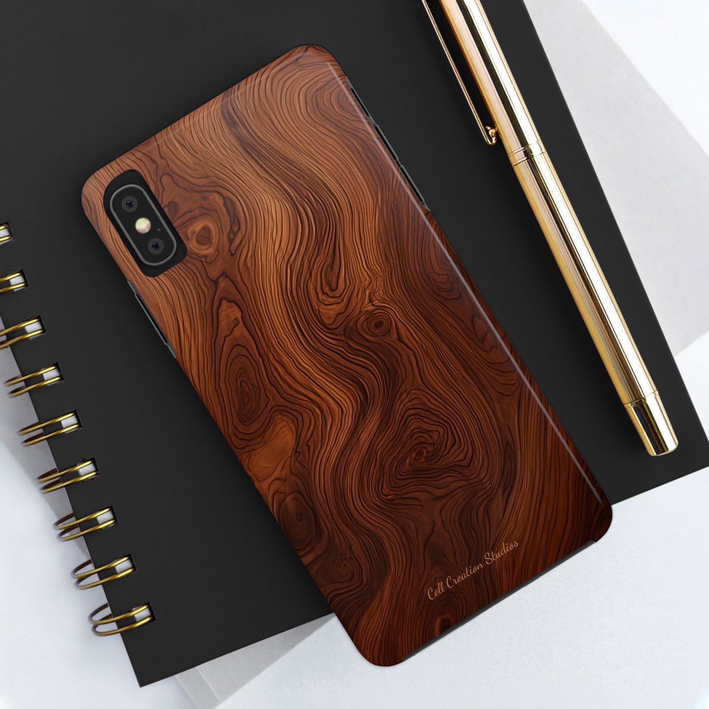 Introducing the "Natural Woodgrain" Cell Phone Case – Embrace Organic Beauty with Wood Pattern Design -Tough Phone Cases