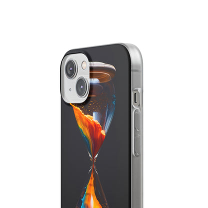 Introducing the "Vibrant Sands of Time" Cell Phone Case – Embrace the Beauty of Colorful Hourglass Design -Flexi Cases