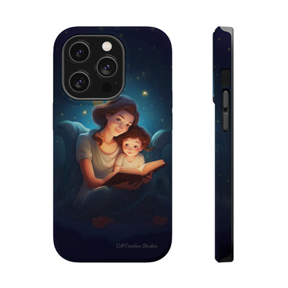 Introducing the "Bedtime Story Bliss" Cell Phone Case – Cherish Heartwarming Moments with Every Glance -MagSafe Tough Cases