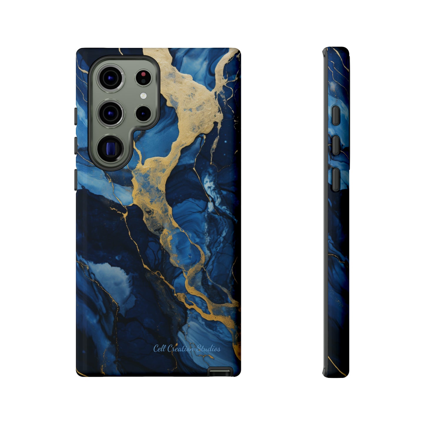 "Azure Elegance Marble" -Tough Samsung Cases