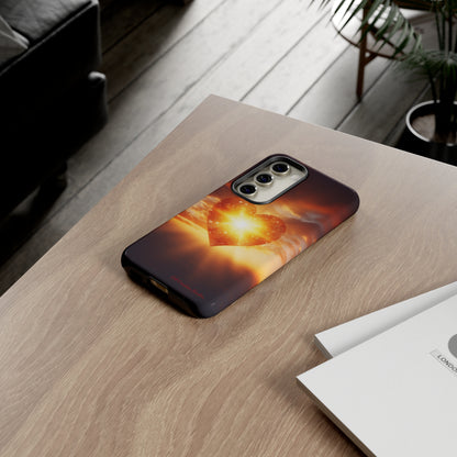 Introducing the "Sunlit Heart" Cell Phone Case – Embrace Love and Radiance -Tough Cases