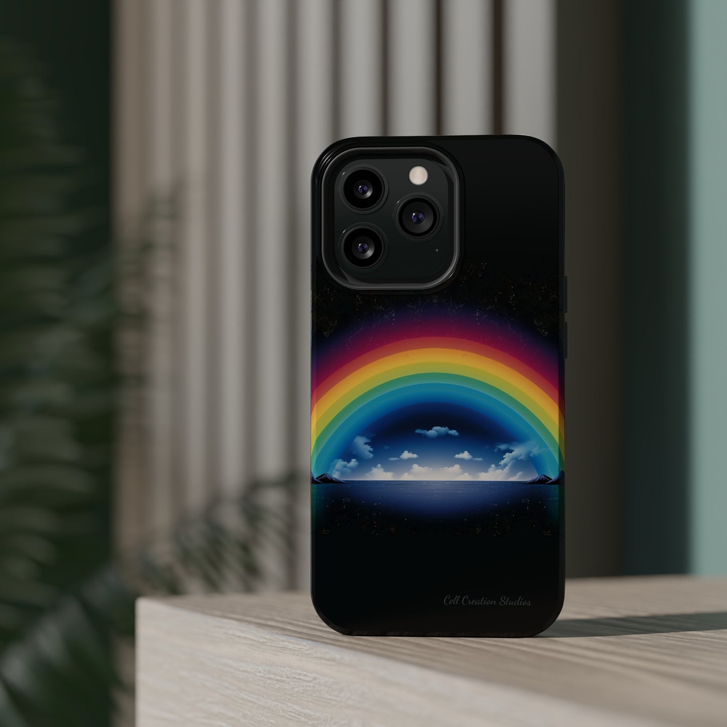 "Vibrant Skies: Rainbow Sunset" Cell Phone Case -MagSafe Tough Cases