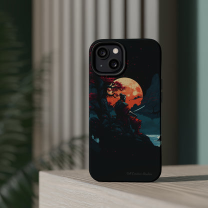 Introducing the "Moonlit Samurai Serenity" Cell Phone Case – Embrace Elegance and Strength -MagSafe Tough Cases