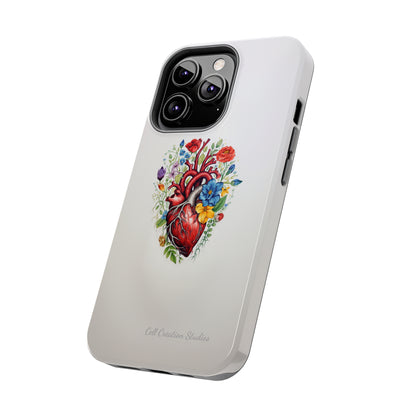 "Floral Heart Harmony" -Tough iPhone Cases