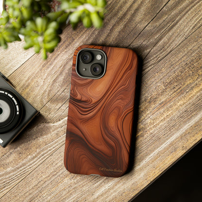 The "Natural Elegance" Wood Pattern Phone Case-Tough Cases