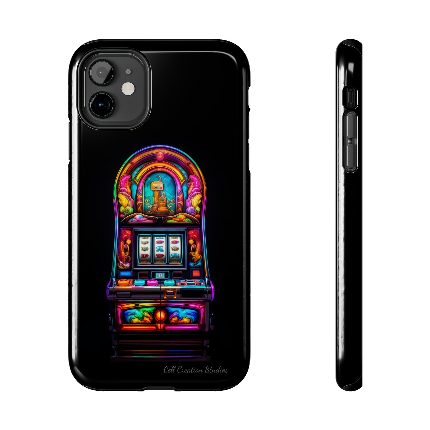 Introducing the "Vibrant Slot Frenzy" Cell Phone Case – Experience the Thrill of Colors and Luck -Tough Phone Cases