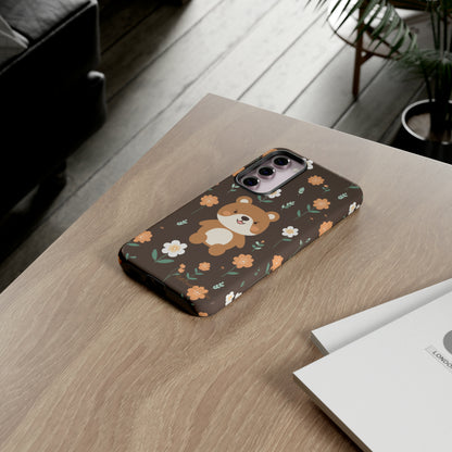 "Floral Bear Elegance" -Tough Phone Cases