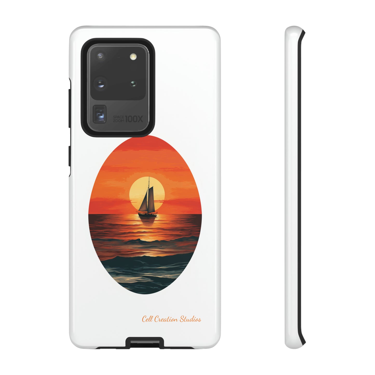 "Sailboat Sunset Serenity" -Tough Samsung Cases