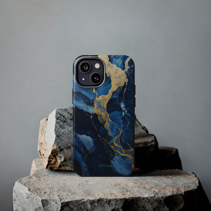 "Azure Elegance Marble" -Tough iPhone Cases