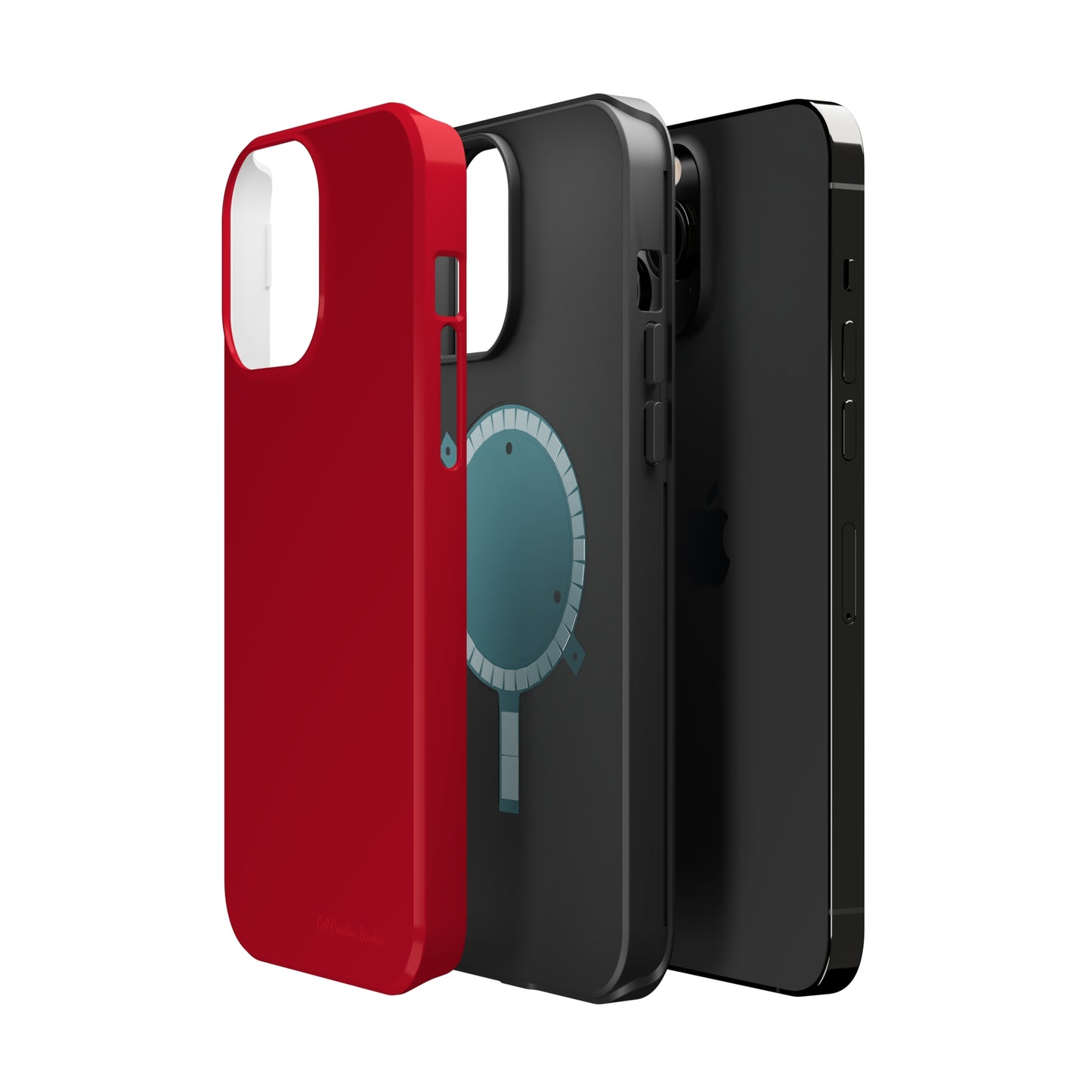 "Bold Crimson Shield" -MagSafe Tough iPhone Cases