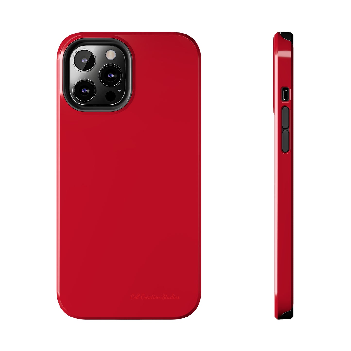 "Bold Crimson Shield" -Tough iPhone Cases