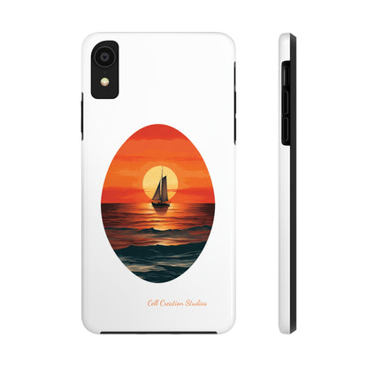 "Sailboat Sunset Serenity" -Tough iPhone Cases