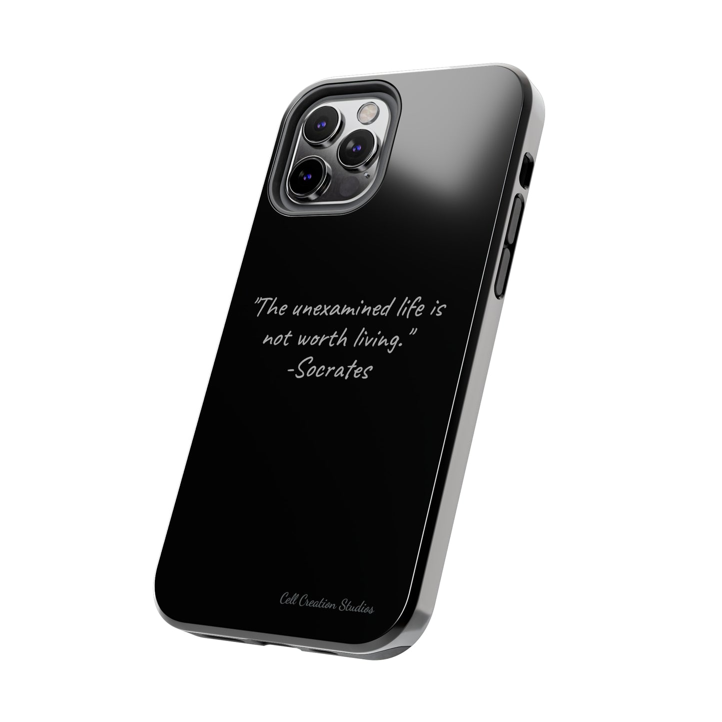 "Life's Examination" Socrates Quote Phone Case -Tough Phone Cases