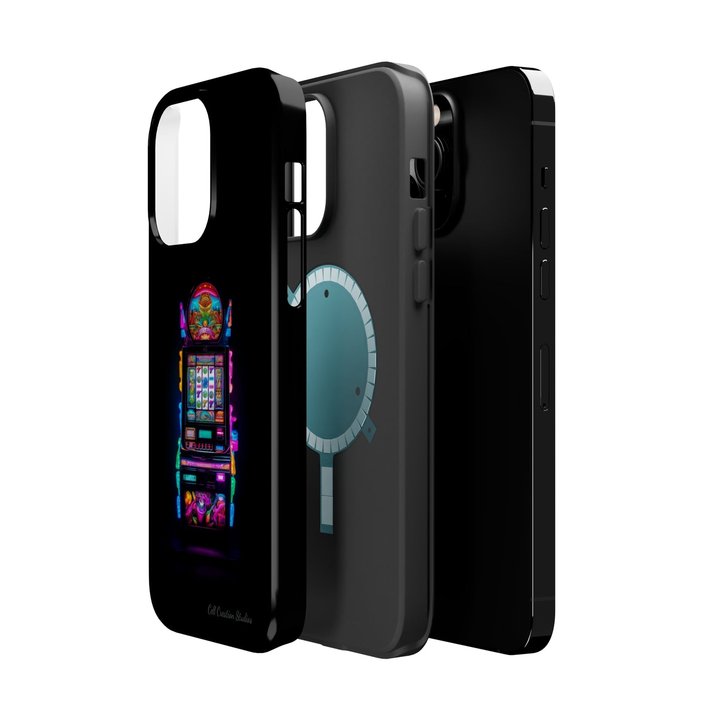 Introducing the "Vibrant Slot Frenzy" Cell Phone Case – Experience the Thrill of Colors and Luck -MagSafe Tough Cases