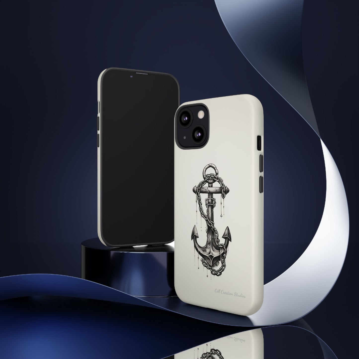 "Nautical Elegance Anchor" -Tough iPhone Cases