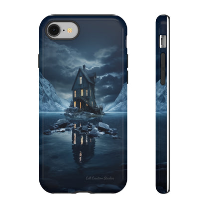 "Mountain Retreat" Winter Lake Cell Phone Cover – Capture the Tranquil Beauty!