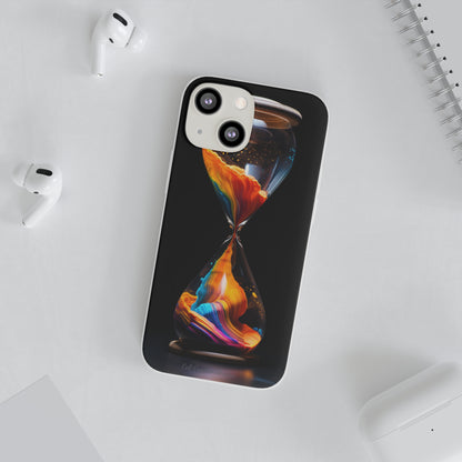 Introducing the "Vibrant Sands of Time" Cell Phone Case – Embrace the Beauty of Colorful Hourglass Design -Flexi Cases