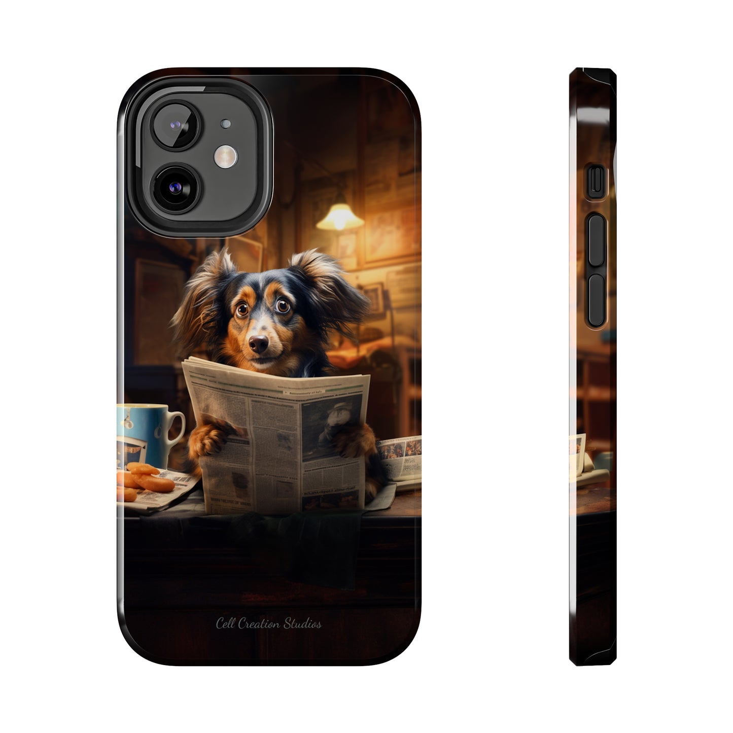 Introducing the "Pup's Perusal" Cell Phone Case – Unleash Heartwarming Humor -Tough Phone Cases