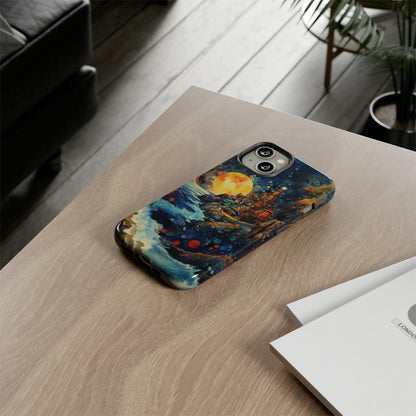 "Moonlit Coastal Vista" -Tough iPhone Cases