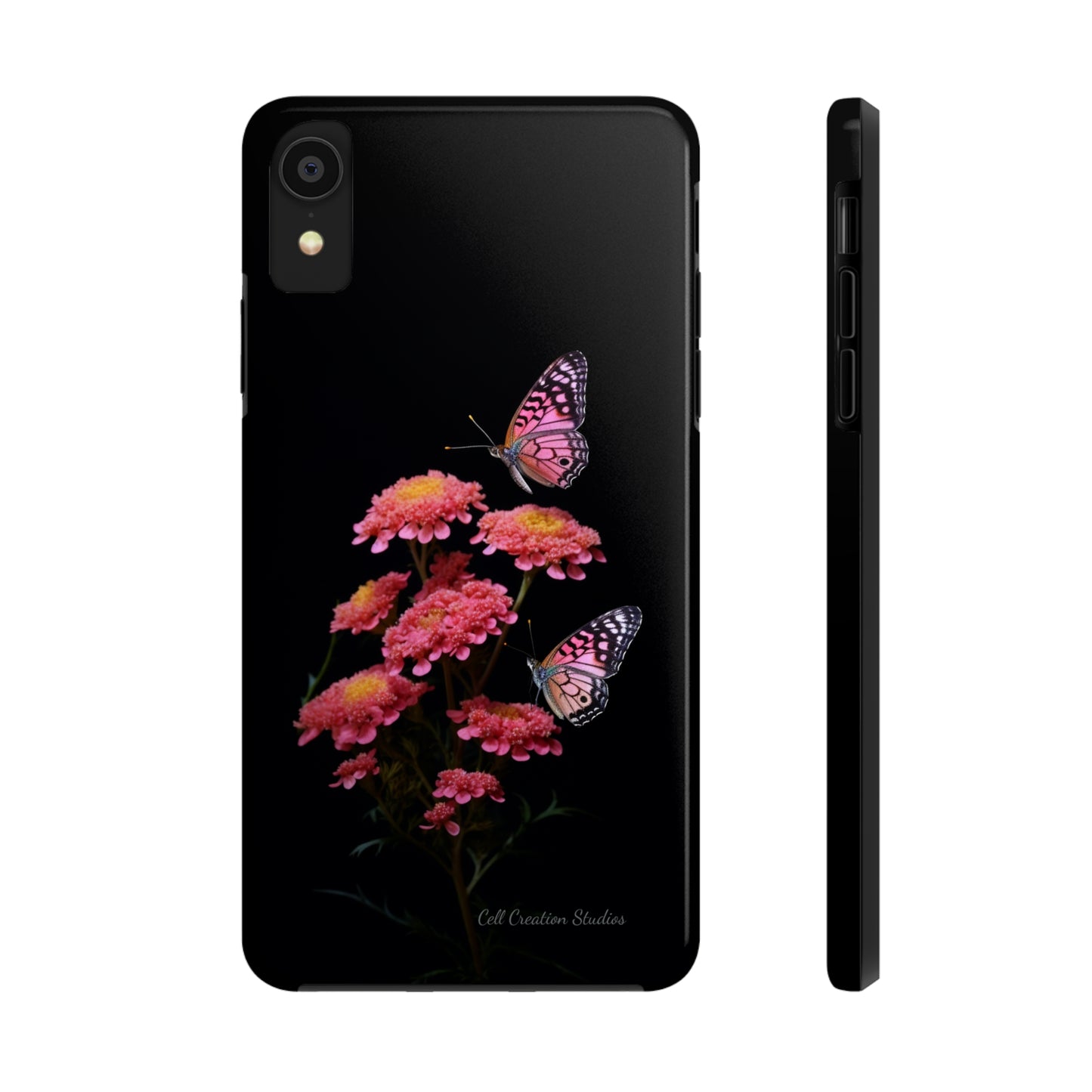 "Achillea Desert Eve Deep Rose & Butterfly" Phone Case -Tough Phone Cases