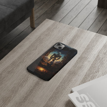 Introducing the "Mechanical Bond" Cell Phone Case – Witness a Captivating Moment of Giant Robot and Boy -Slim Phone Cases