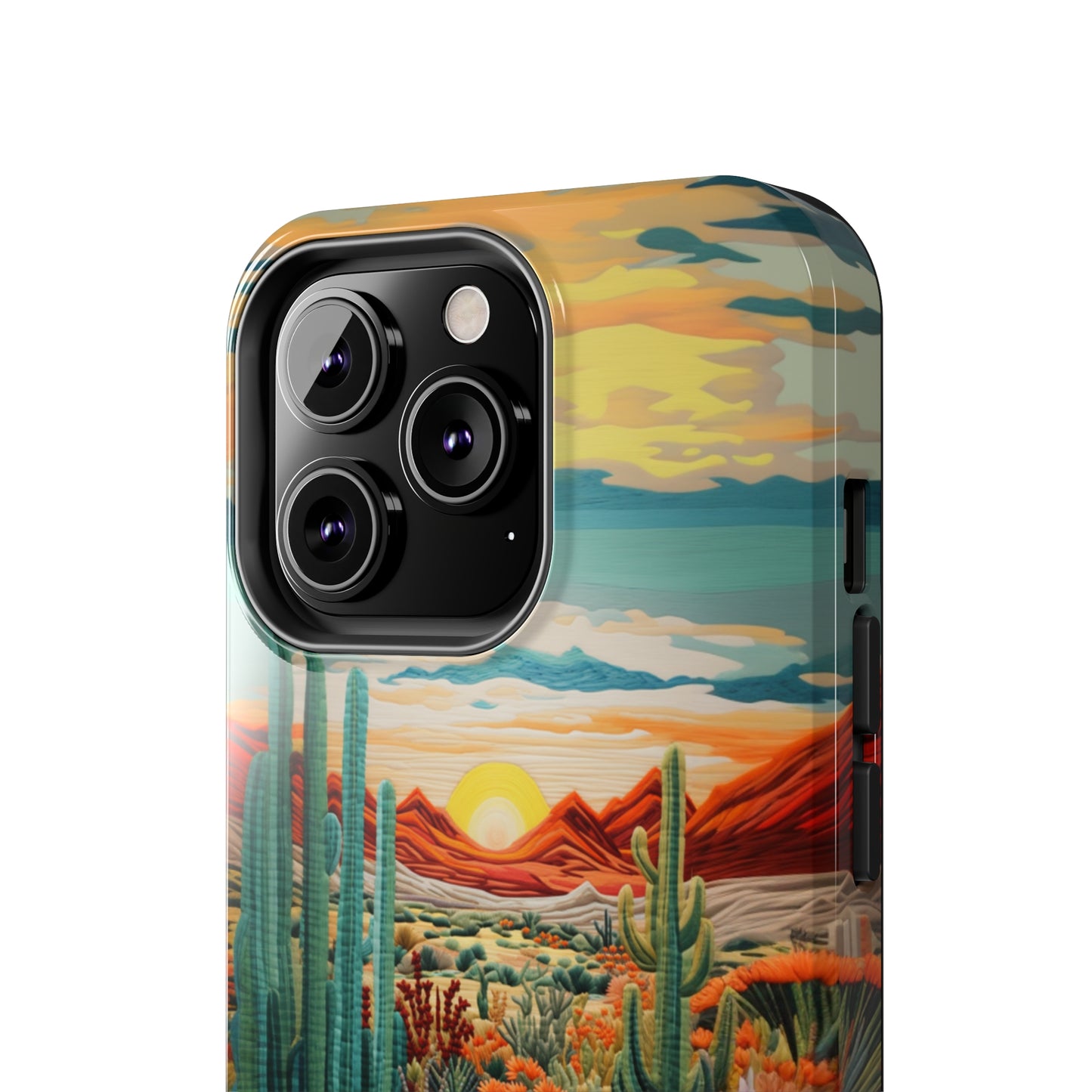 "Desert Bloom Embroidery" -Tough iPhone Cases