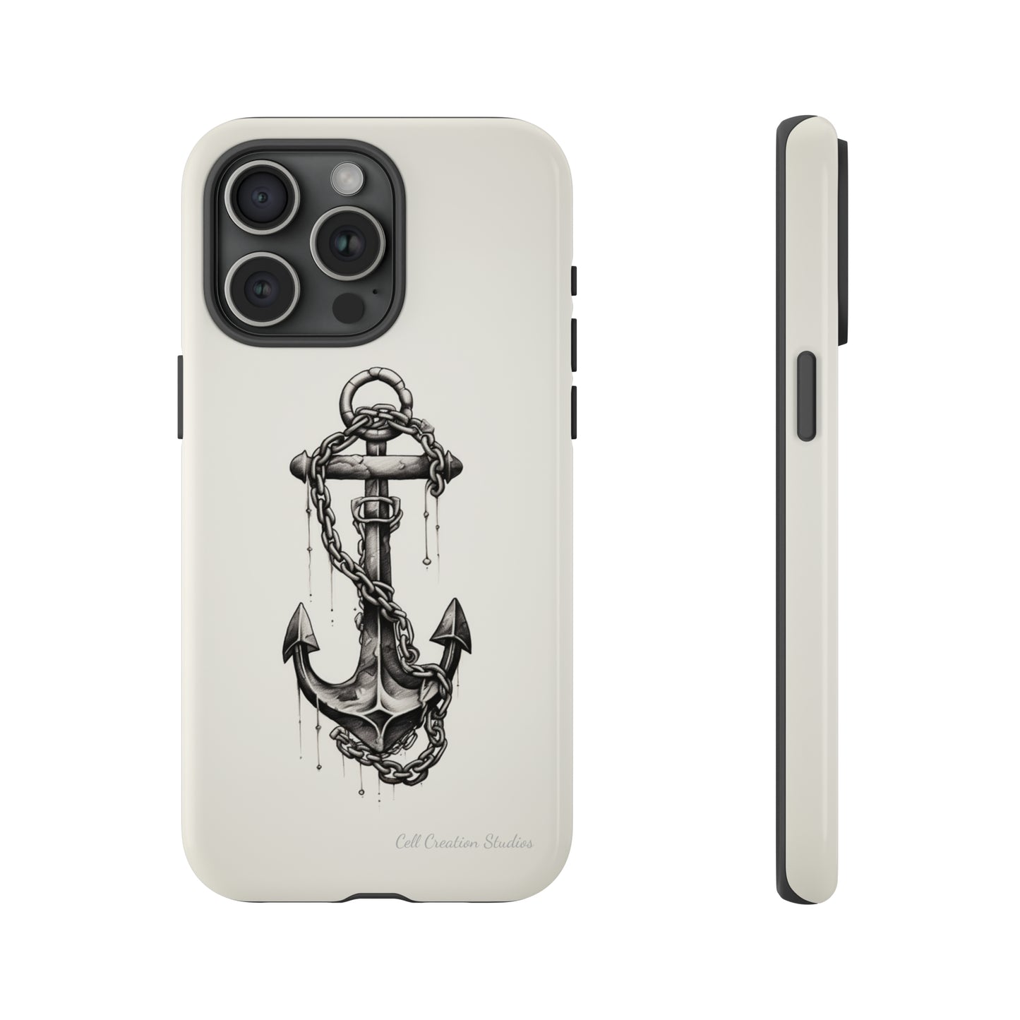 "Nautical Elegance Anchor" -Tough iPhone Cases