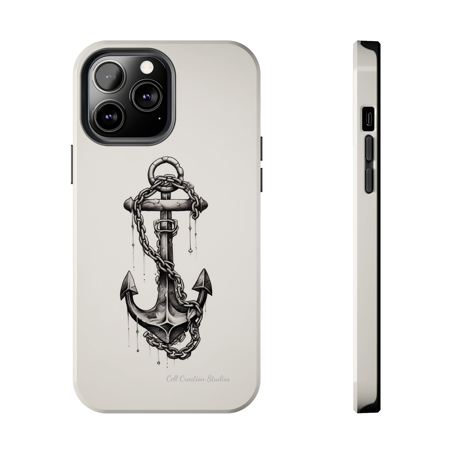 "Nautical Elegance Anchor" -Tough iPhone Cases