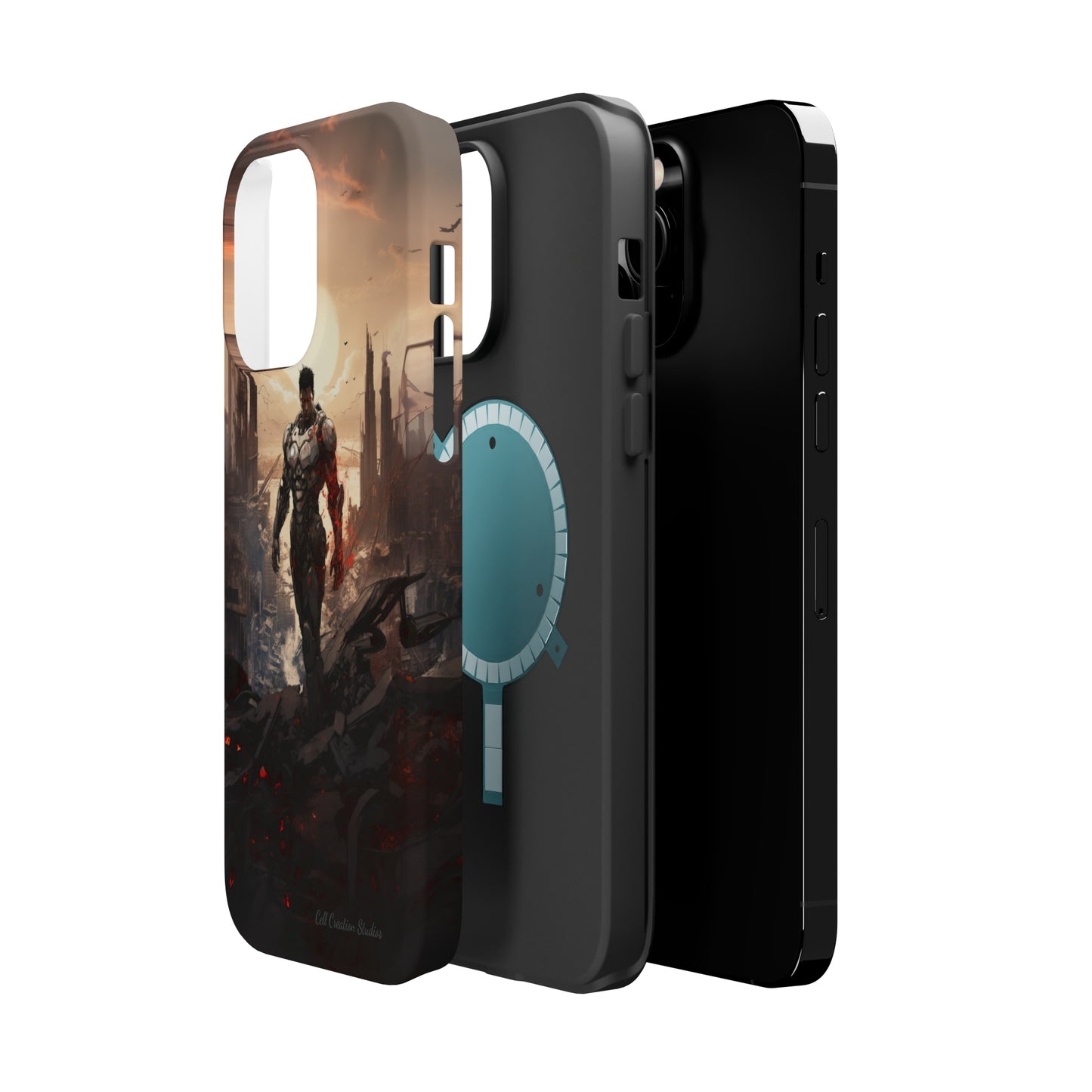 Introducing the "Cyber Guardian" Cell Phone Case – Embrace Futuristic Heroism -MagSafe Tough Cases