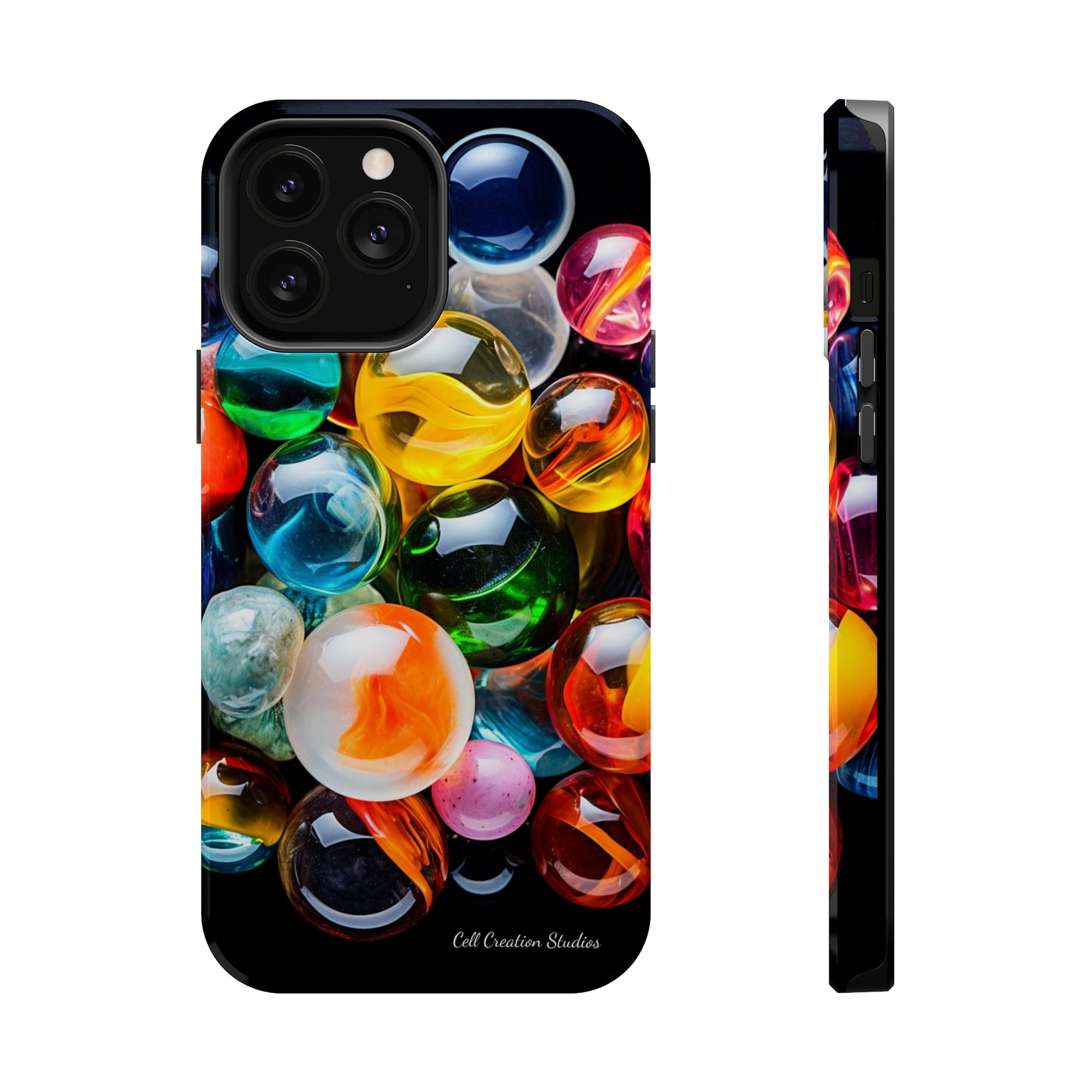 Introducing the "Vibrant Marbles Mosaic" Cell Phone Case – Carry a Kaleidoscope of Colors! -MagSafe Tough Cases