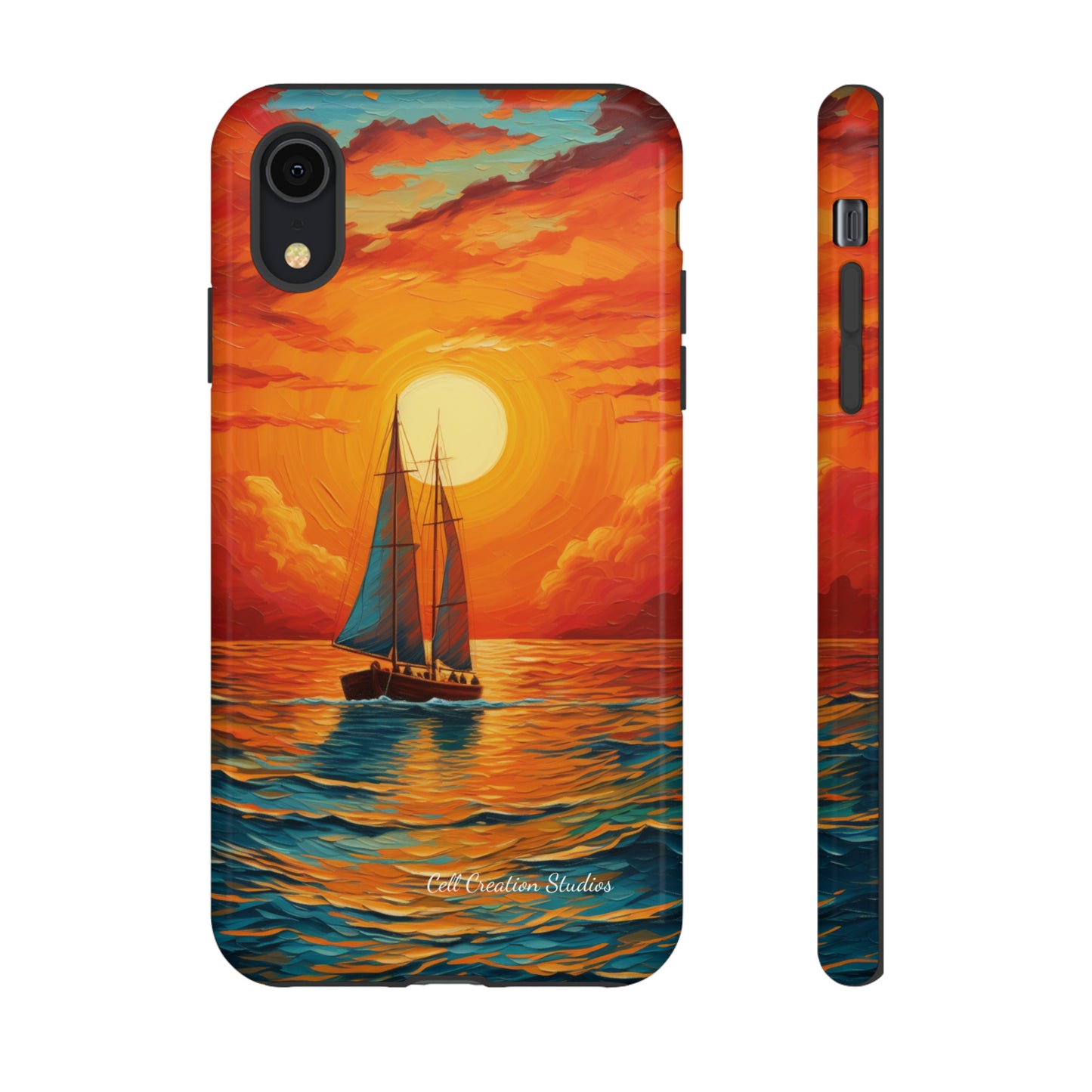 "Sailboat Sunset" - Tough iPhone Cases