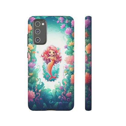 "Pink Seaflower Mermaid" -Tough Samsung Phone Cases