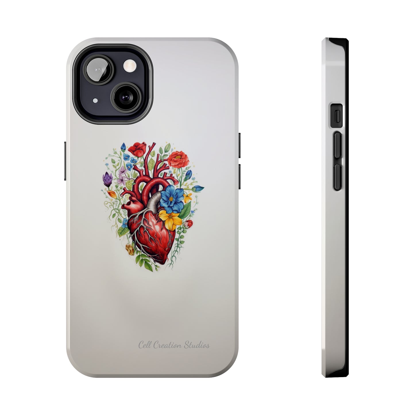 "Floral Heart Harmony" -Tough iPhone Cases