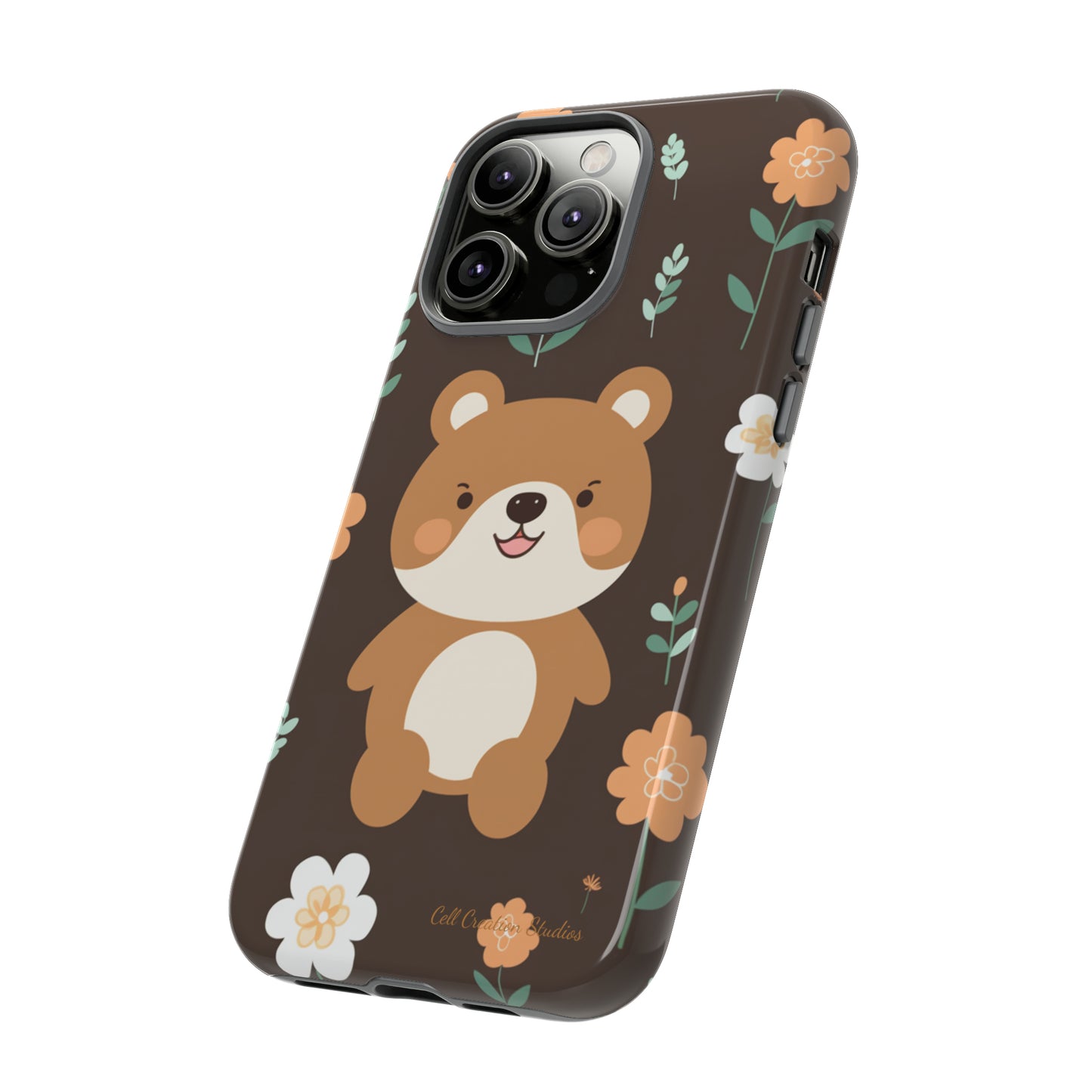 "Floral Bear Elegance" -Tough Phone Cases