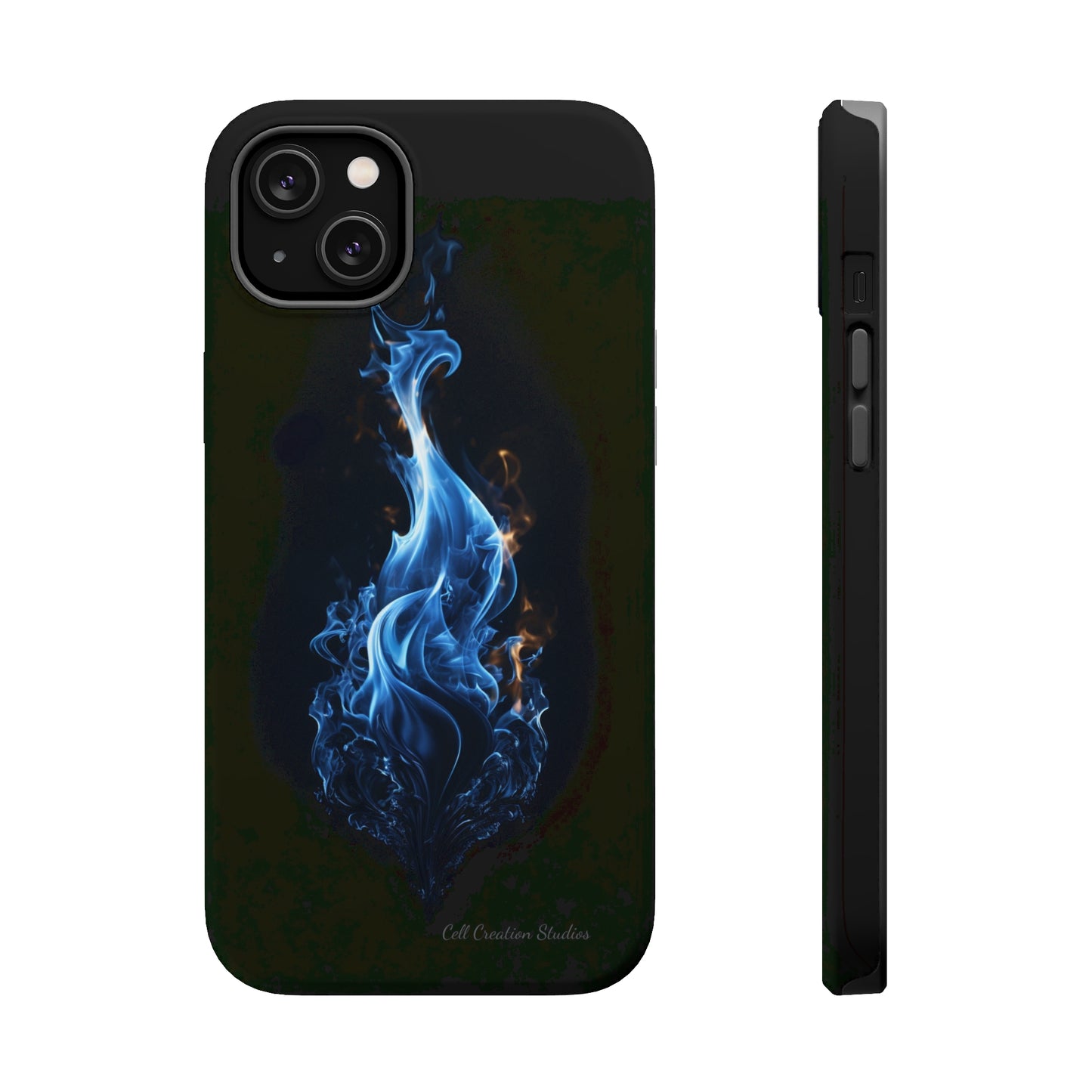 "Blue Flame" Phone Case: Ignite Your Style with Fiery Elegance -MagSafe Tough Cases