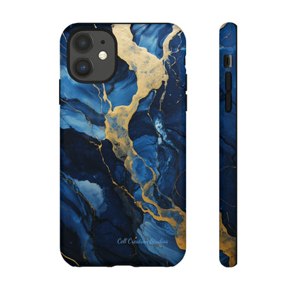 "Azure Elegance Marble" -Tough iPhone Cases