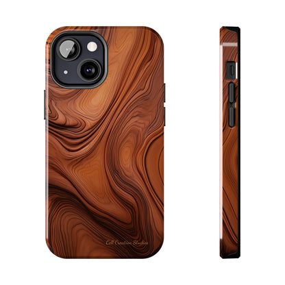 The "Natural Elegance" Wood Pattern Phone Case -Tough Phone Cases