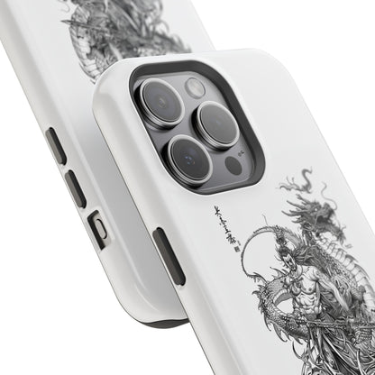 "Samurai and Dragon Sketch" -MagSafe Tough iPhone Cases