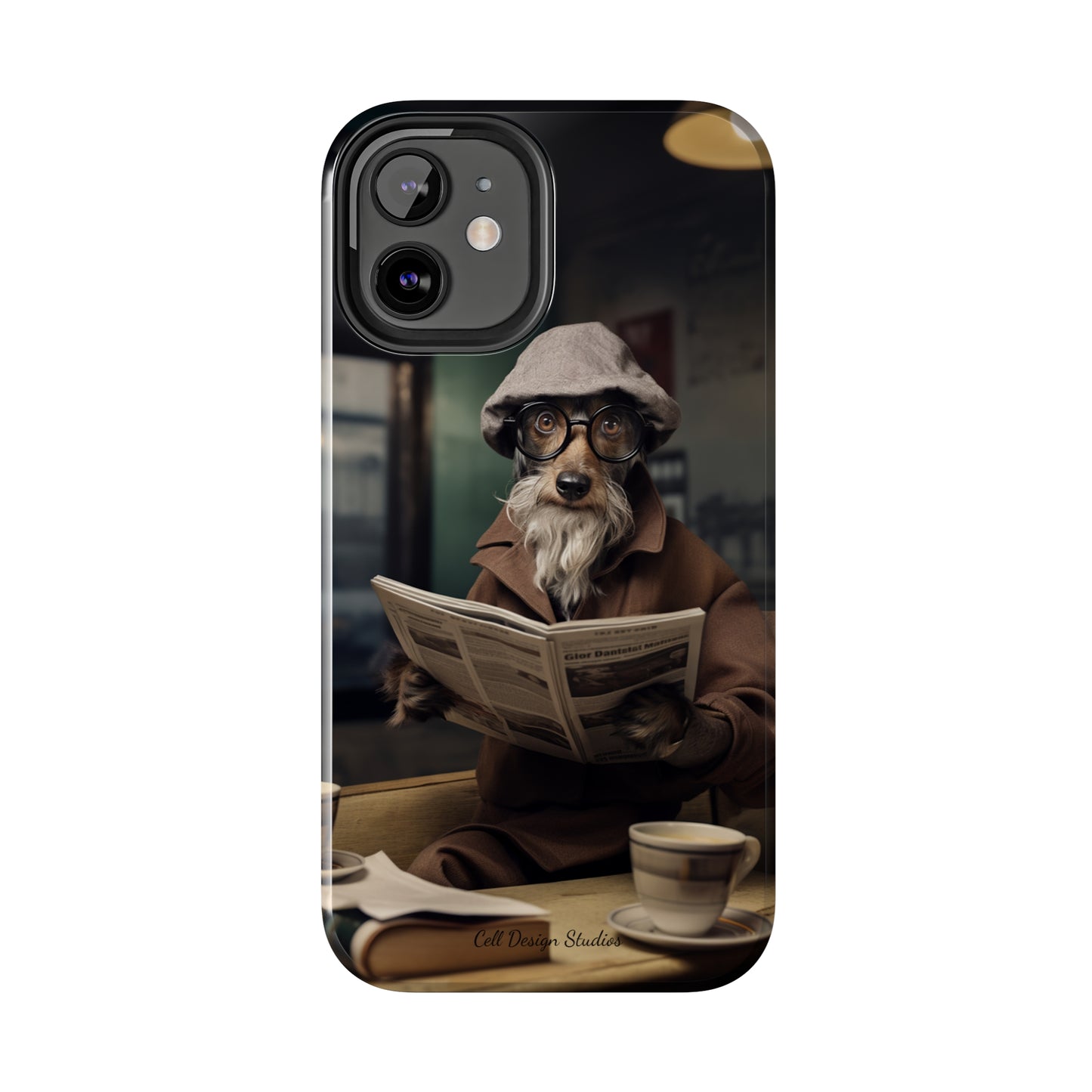 Introducing the "Canine Scholar" Cell Phone Case – Where Canine Meets Wisdom. -Tough Phone Cases