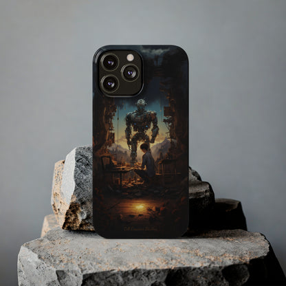 Introducing the "Mechanical Bond" Cell Phone Case – Witness a Captivating Moment of Giant Robot and Boy -Slim Phone Cases