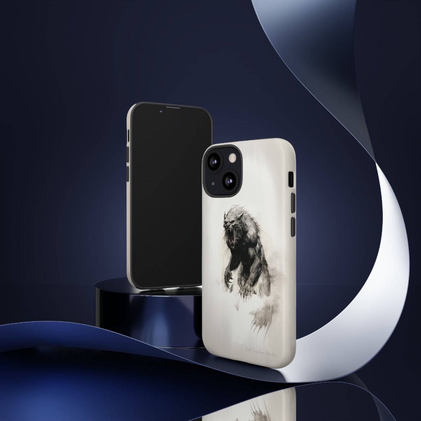 "Moonlit Shadow" Werewolf Sketch Cell Phone Case -Tough Cases