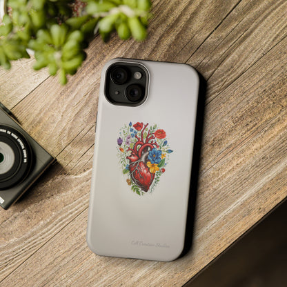 "Floral Heart Harmony" -MagSafe Tough iPhone Cases