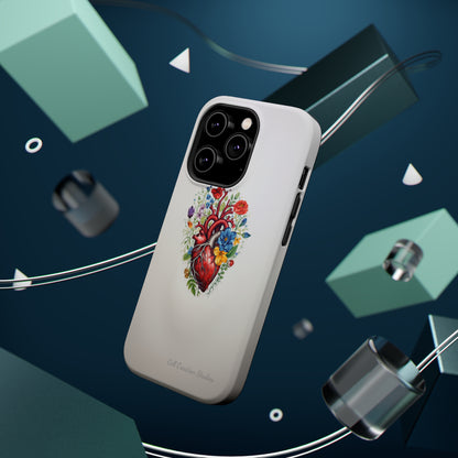 "Floral Heart Harmony" -MagSafe Tough iPhone Cases