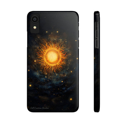 Introducing the "Celestial Sun and Stars" Cell Phone Case – Carry the Cosmos with You -Slim Phone Cases