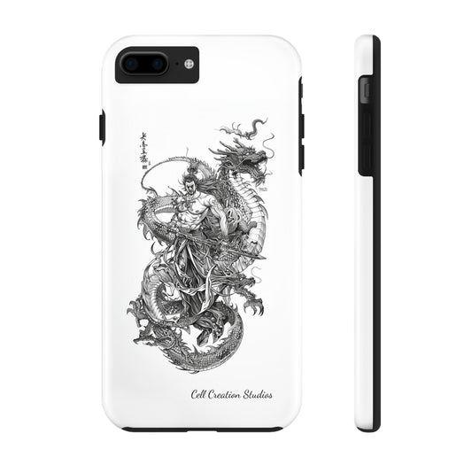 "Samurai and Dragon Sketch" -Tough iPhone Cases