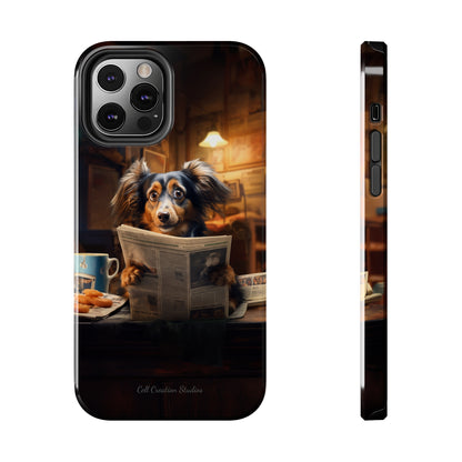 Introducing the "Pup's Perusal" Cell Phone Case – Unleash Heartwarming Humor -Tough Phone Cases