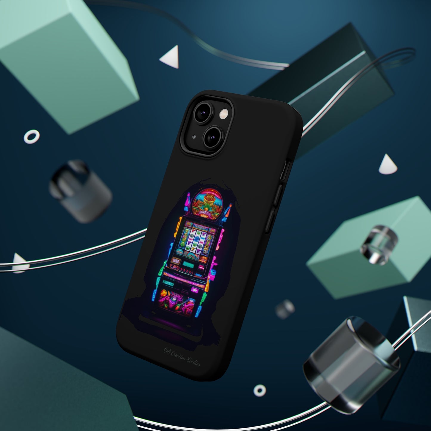 Introducing the "Vibrant Slot Frenzy" Cell Phone Case – Experience the Thrill of Colors and Luck -MagSafe Tough Cases