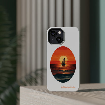 "Sailboat Sunset Serenity" -MagSafe Tough iPhone Cases